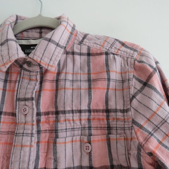 REI COOP Wallace Lake Flannel Shirt in Light Pink Plaid Gorpcore Outdoor Fall XS - Picture 9 of 14
